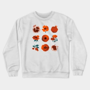 Pomegranates and Poppies Crewneck Sweatshirt